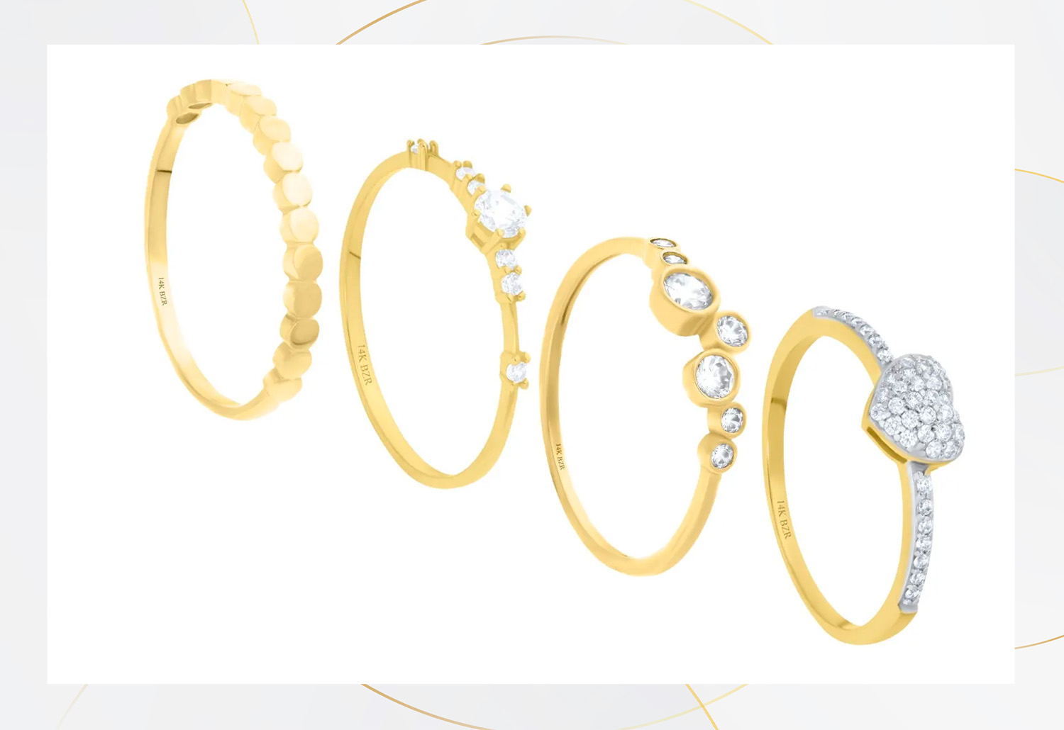 anillos diferentes de oro amarillo