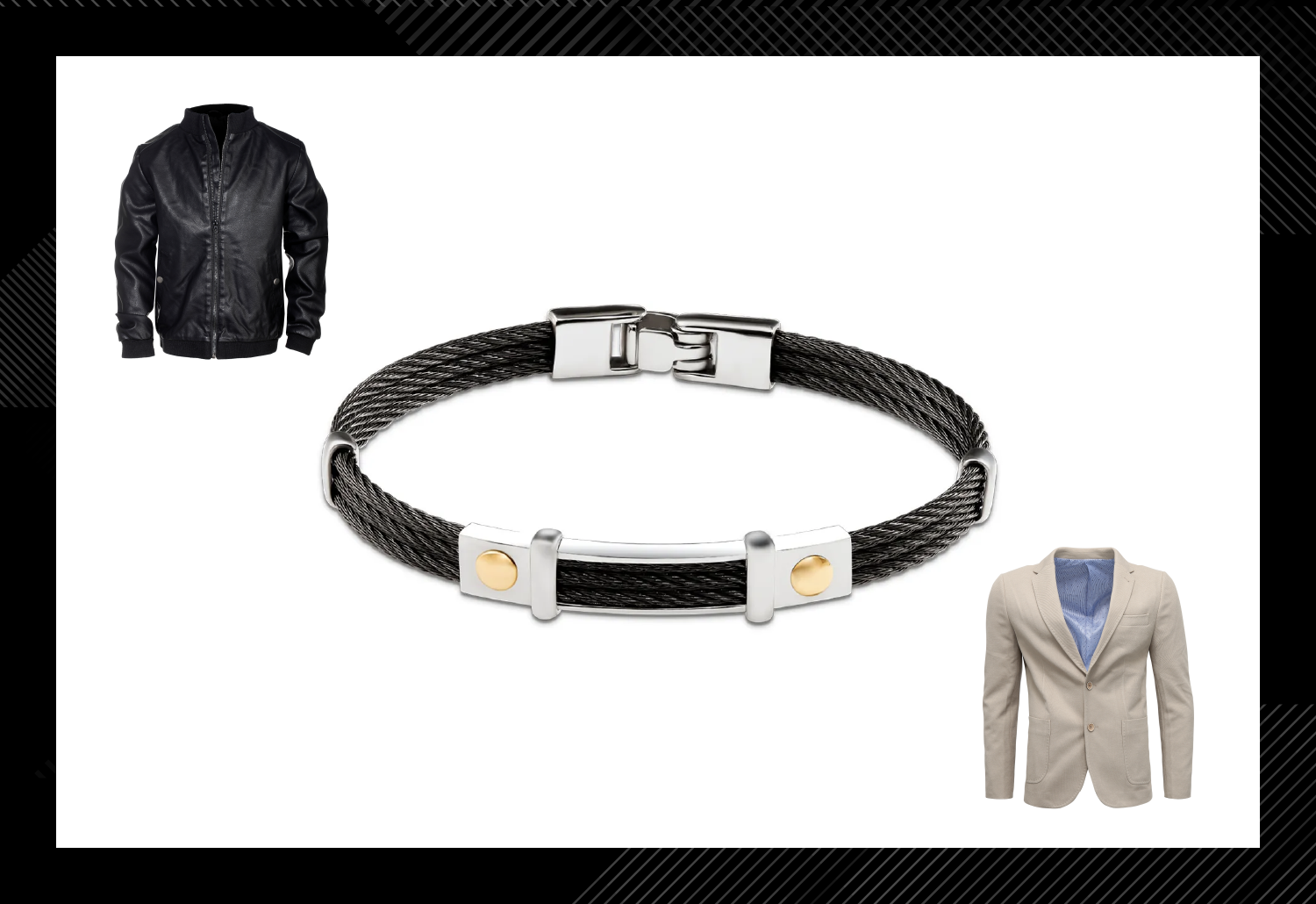 pulsera de acero negro