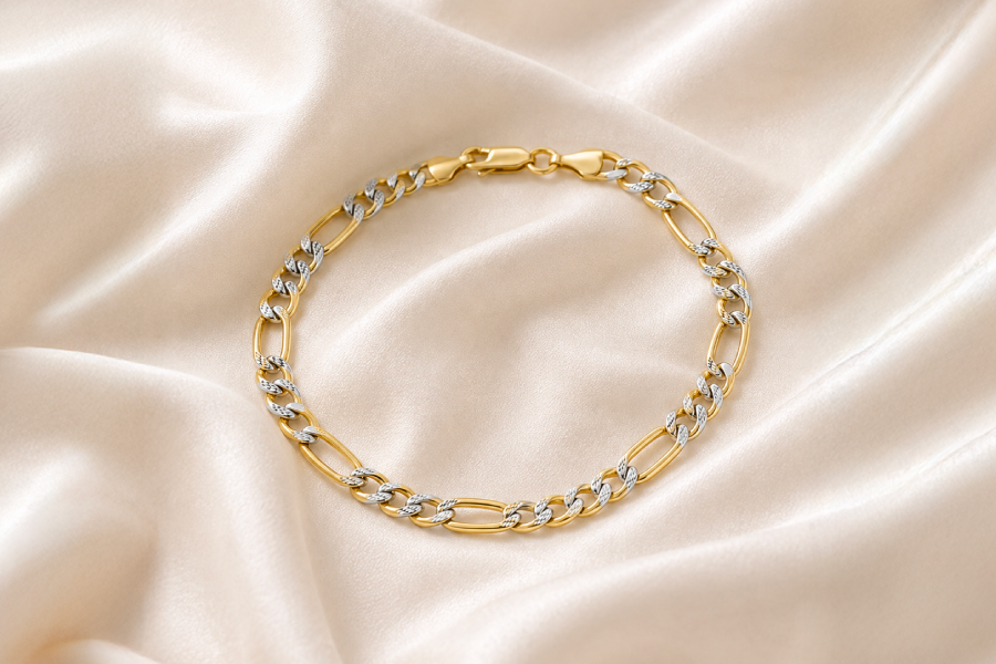 Pulsera Oro 14K Versatilidad Y Estilo 45MO-3X1-21P