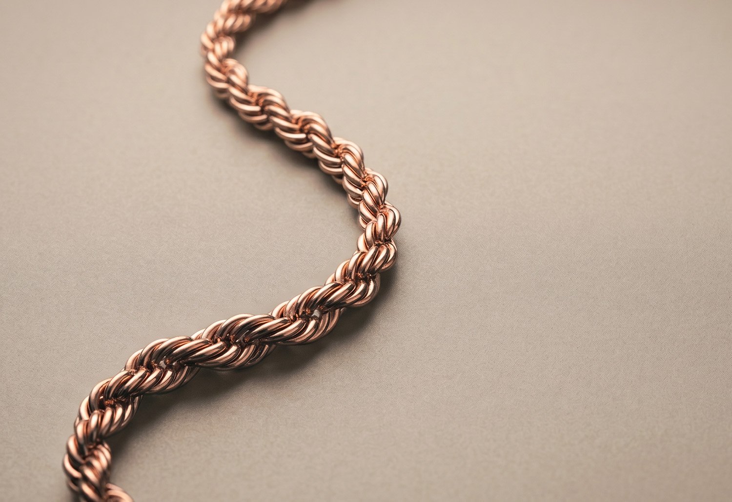 papa de oro cadena de oro rosa 14K