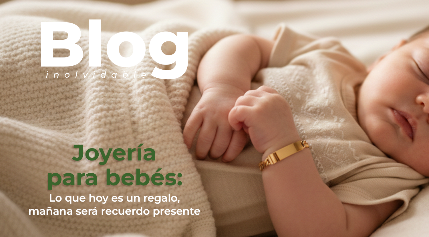 bebé usando joyería